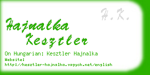 hajnalka kesztler business card